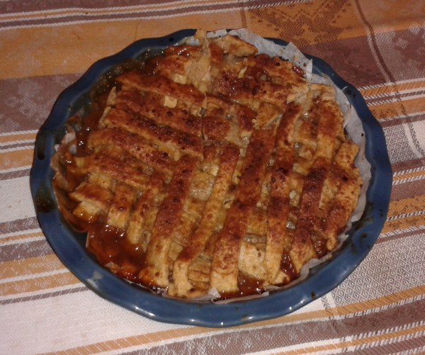 torta di mele con caramello